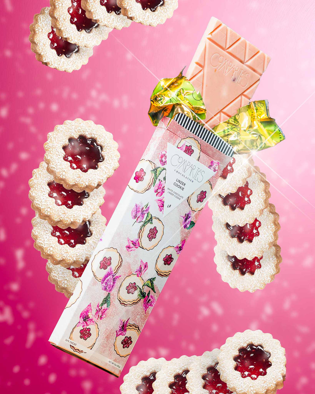 Linzer Cookie Chocolate Bar